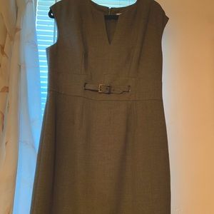 Lined Kasper dress with adjustable belt in front.  Barely worn. Dry clean.